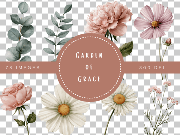 Download Garden of Grace Watercolor Floral Clipar - Premium Resources