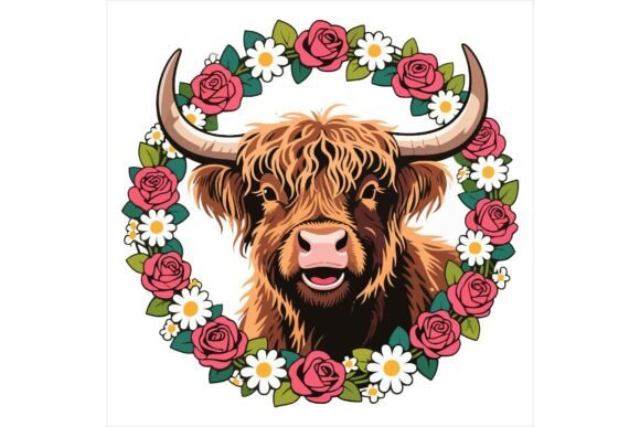 Download Freebie Cute Floral Farm Animal Clipart - Floral Collection