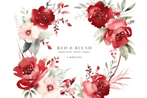 Download Watercolor Floral Wreath Clipart - Floral Collection