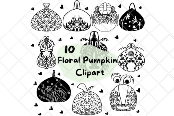 Download Floral Pumpkin Clipart Illustration - Floral Collection
