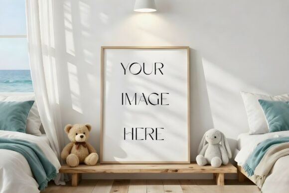 Download Ocean View Nursery Frame Mockup - Nursery frame mockup Collection