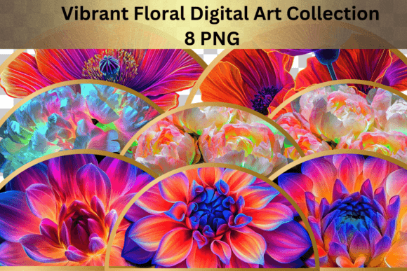 Download Vibrant Floral Digital Scene Collection - Floral Collection