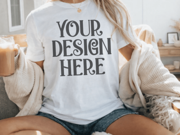 Download White Bella Canvas 3001 Tshirt Mockup 6 - Canvas Collection