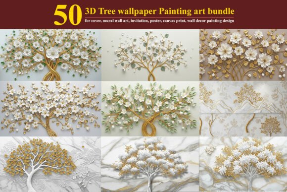 Download 3D Painting Tree for Canvas Wall Art - Canvas Collection