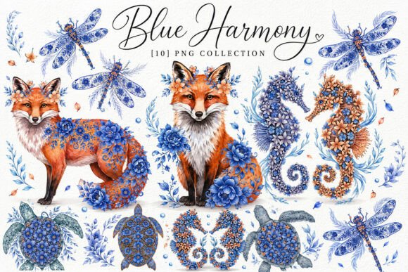 Download Watercolor Floral Animal Clipart Png Set - Floral Collection