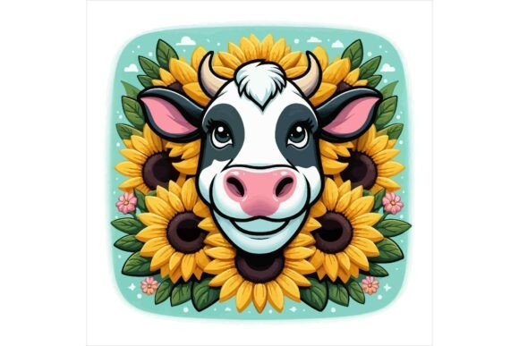 Download Farm Animal Clipart Floral Set - Floral Collection