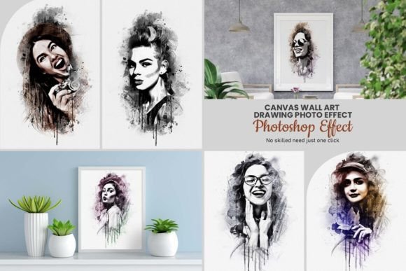 Download Canvas Wall Art Drawing Effect - Canvas Collection