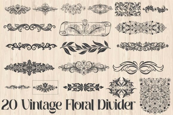 Download Vintage Floral Divider - Floral Collection