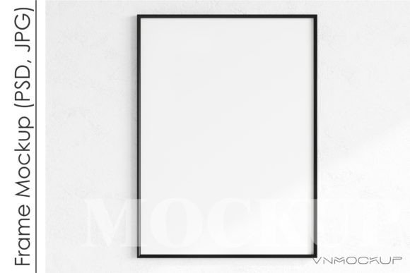 Download Minimalist Frame Mockup, Vertical Black - Premium Resources