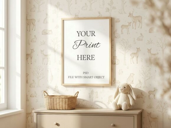 Download Woodland Animal Nursery Frame Mockup - Nursery frame mockup Collection