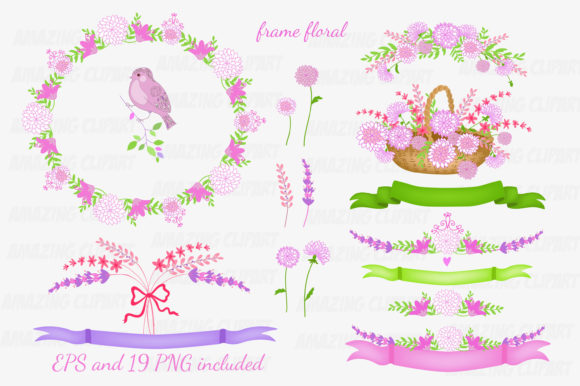 Download Floral Frame, Chrysanthemums Eps. - Floral Collection