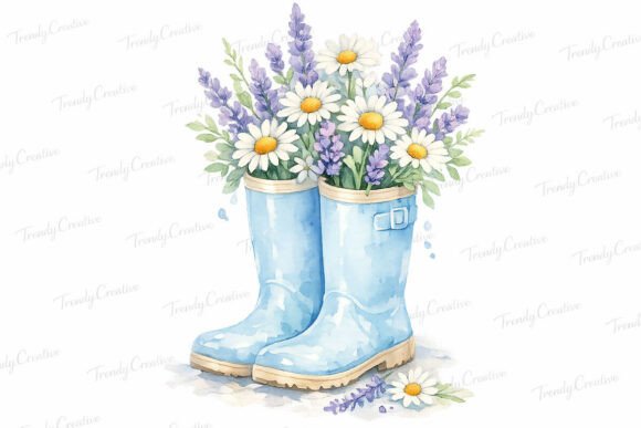 Download Floral Rain Boots PNG Clipart - Floral Collection