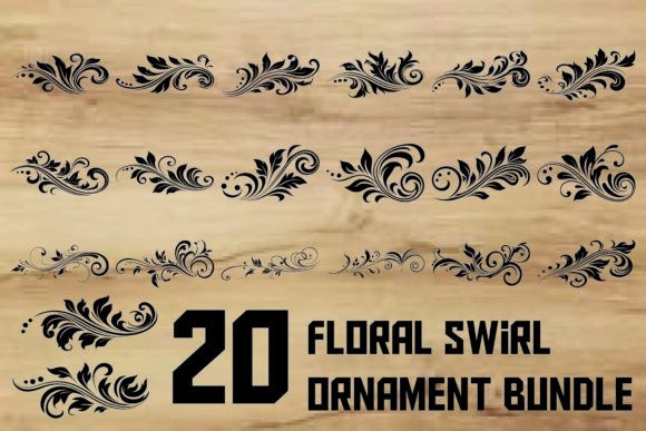 Download Floral Swirl Ornament Bundle - Floral Collection